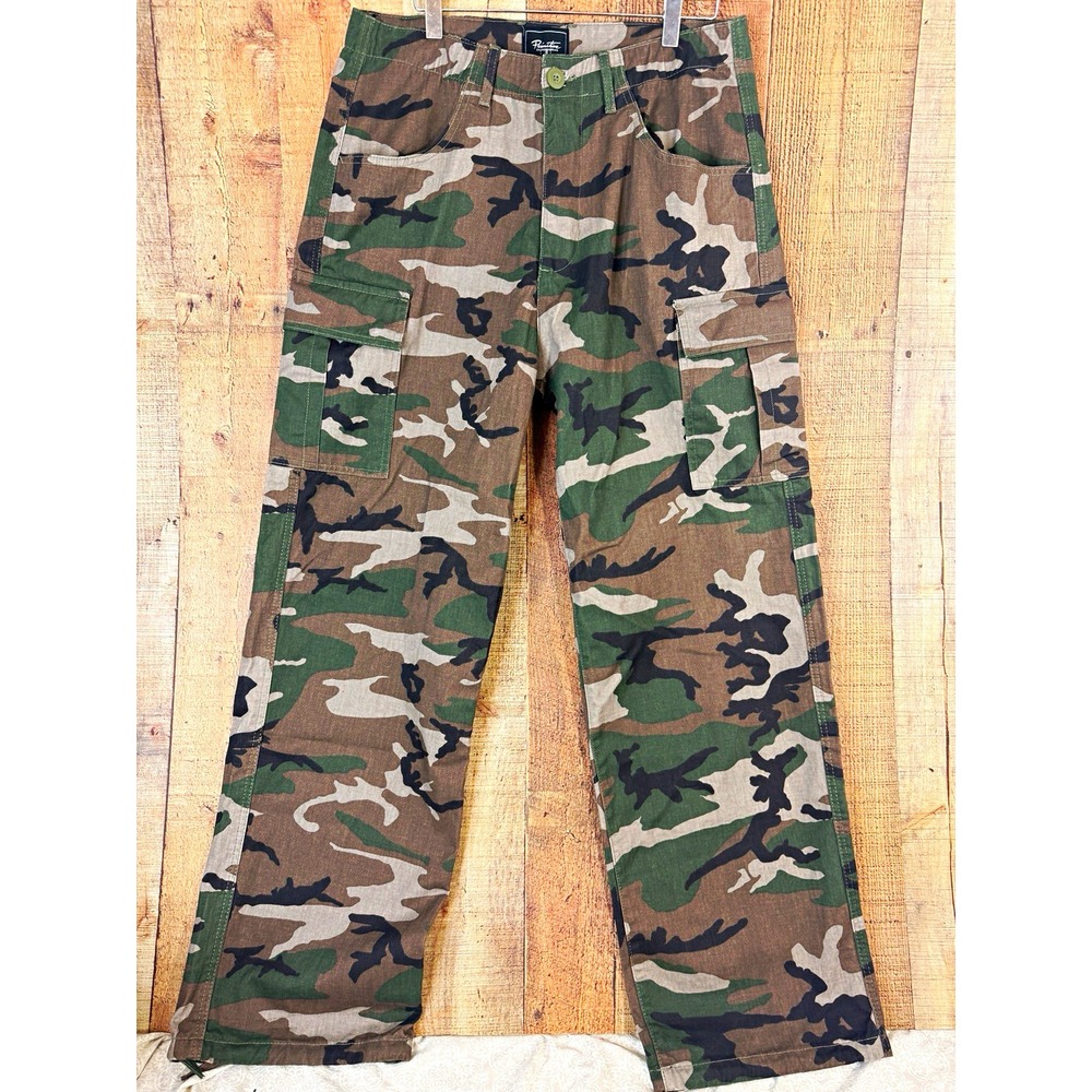 Primitive Skateboarding Men's Camouflage Cargo Pants Logo Pockets 32x32
